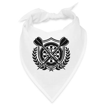 Dartpfeile Lorbeerkranz Wappen - Bandana - Weiß - Vorne