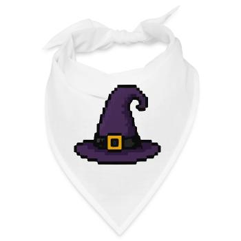 Pixel Hexenhut Purple - Bandana - Weiß - Vorne