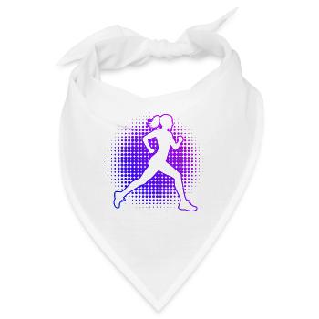 Geschenkidee für eine Running mit Running - Bandana - Weiß - Vorne