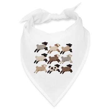  Schäfchen Herde - Bandana - Weiß - Vorne