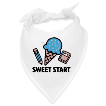 Sweet Start Einschulung Logo - Bandana - Weiß - Vorne