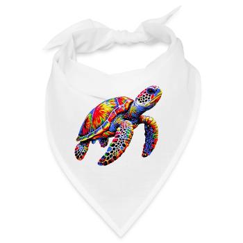 Schildkröte - Bandana - Weiß - Vorne