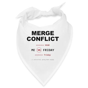 Merge Conflict: Me vs. Friday - Bandana - Weiß - Vorne