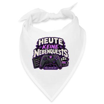 Heute keine Nebenquests Gaming | Gamer - Bandana - Weiß - Vorne