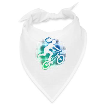 Geschenkidee für die BMX-Riderin mit Freestyle-BMX - Bandana - Weiß - Vorne