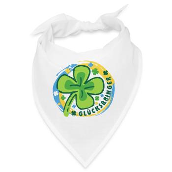 Glücksbringer Glück Mutmacher - Bandana - Weiß - Vorne