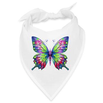 Schmetterling - Bandana - Weiß - Vorne