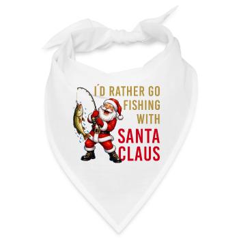 Fishing with Santa Claus Angler Weihnachten  - Bandana - Weiß - Vorne