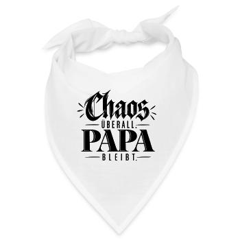 PAPA – Ruhe im Chaos Geschenk Geburtstag Vatertag - Bandana - Weiß - Vorne