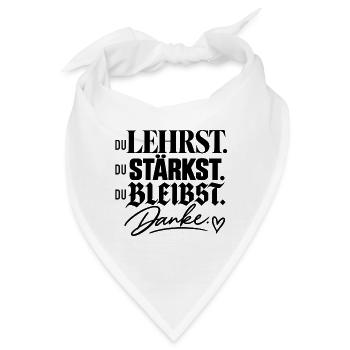 Lehrer Du machst den Unterschied Geschenk Lehrer - Bandana - Weiß - Vorne