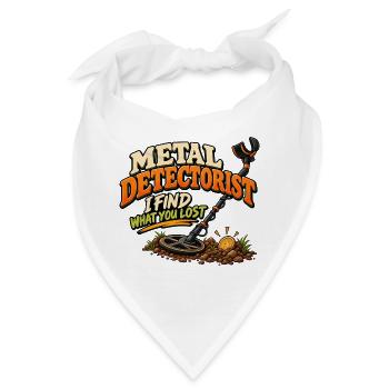 Metalldetektor-Schatzsuche – Ich finde, was Y - Bandana - Weiß - Vorne