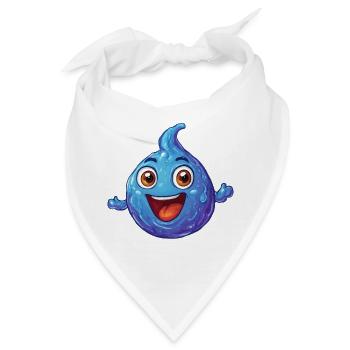 Wassertropfen - Bandana - Weiß - Vorne