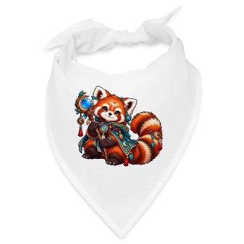 Kawaii Mystischer Roter Panda - Bandana - Weiß - Vorne