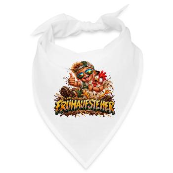 Frühaufsteher Held - Bandana - Weiß - Vorne
