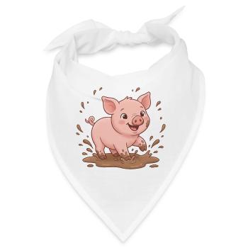 Matschspaß Schweinchen - Bandana - Weiß - Vorne