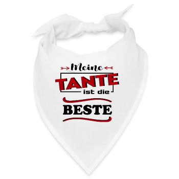 Meine Tante ist die beste Baby Sprüche Body Lustig - Bandana - Weiß - Vorne