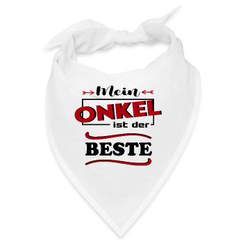 Mein Onkel ist der beste Baby Sprüche Familie Kind - Bandana - Weiß - Vorne