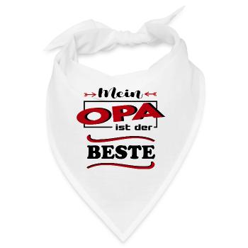 Mein Opa ist der beste Baby Sprüche Familie Kind - Bandana - Weiß - Vorne