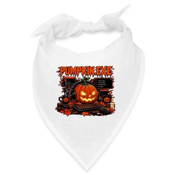 PUMPKIN.EXE – Halloween Gamer & IT Kürbis - Bandana - Weiß - Vorne
