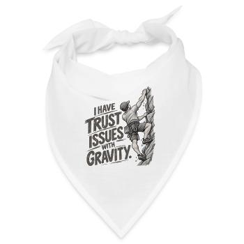 Lustiger Kletter-Schwerkraft-Humor - Bandana - Weiß - Vorne