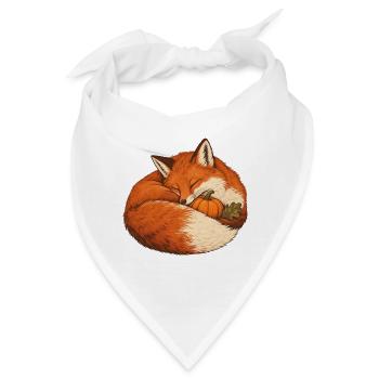 Fuchs im Kürbisnest - Bandana - Weiß - Vorne