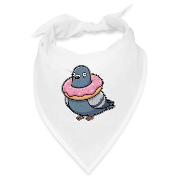 Donut Taube - Bandana - Weiß - Vorne