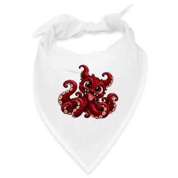 Tentakelmonster - Monster unter dem Bett Party - Bandana - Weiß - Vorne