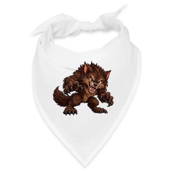 Werwolf - Monster unter dem Bett Party - Bandana - Weiß - Vorne