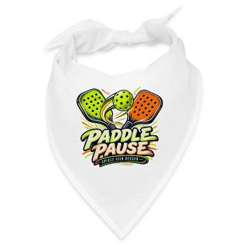 Paddle Pause – Spielt sich besser - Bandana - Weiß - Vorne