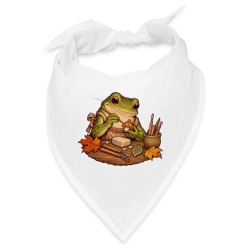 Frosch formt kleine Tonanhänger - Bandana - Weiß - Vorne