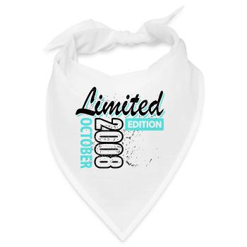 Limited Edition October 2008 Geburtstag Geschenk - Bandana - Weiß - Vorne