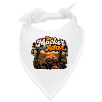 Der Macken vom Ackern - Bandana - Weiß - Vorne