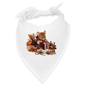 Feldmaus bindet ein Miniaturtagebuch - Bandana - Weiß - Vorne