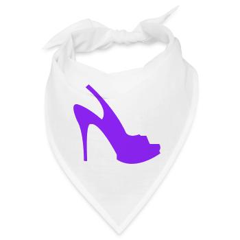Violette Stiletto Silhouette - Bandana - Weiß - Vorne