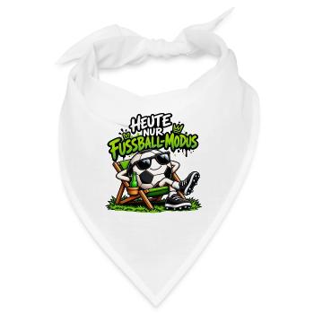 Heute nur Fußball-Modus - Bandana - Weiß - Vorne