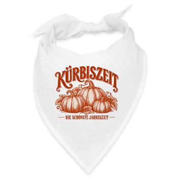 Kürbiszeit – Die schönste Jahreszeit Herbst Design - Bandana - Weiß - Vorne