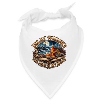 Islay Whisky Herzschlag - Bandana - Weiß - Vorne