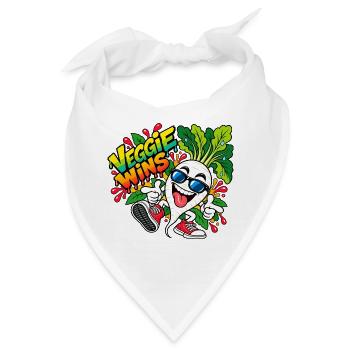Veggie Wins Rettich - Bandana - Weiß - Vorne