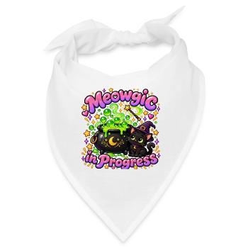 Meowagic in Progress – Katzenzauber Neon - Bandana - Weiß - Vorne