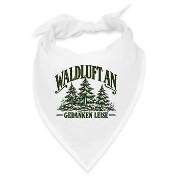 Waldluft an – Gedanken leise | Natur & Wandern - Bandana - Weiß - Vorne