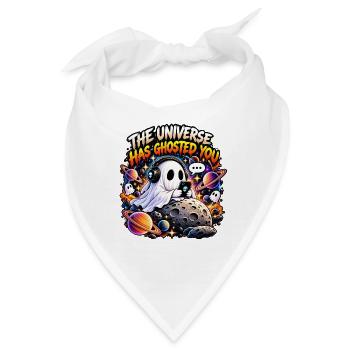 Das Universum hat dich geghostet – Kosmisches Halloween - Bandana - Weiß - Vorne