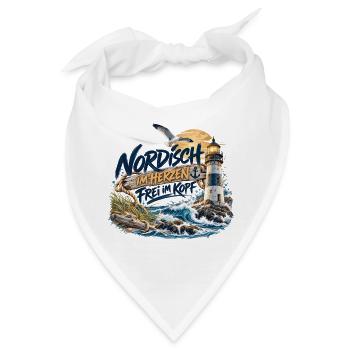 Nordisch im Herzen, frei im Kopf - Bandana - Weiß - Vorne