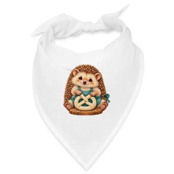 Igel formt eine Brezel - Bandana - Weiß - Vorne