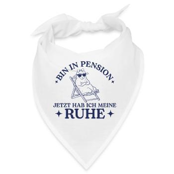 Pension hab ich meine Ruhe Pensionärin Schaf - Bandana - Weiß - Vorne