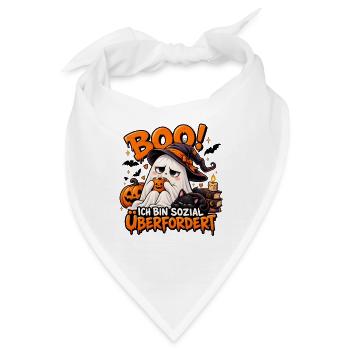 Halloween Geist: Sozial Überfordert - Bandana - Weiß - Vorne