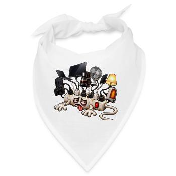 Cartoon überlastetes Verlängerungskabel - Bandana - Weiß - Vorne