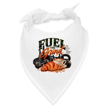 Fuel the Grind – Funktionelle Fitness & Kaffee - Bandana - Weiß - Vorne