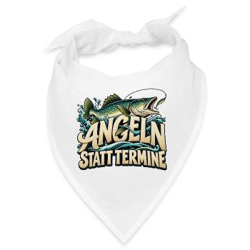 Angeln statt Termine Geschenkidee Vatertag - Bandana - Weiß - Vorne
