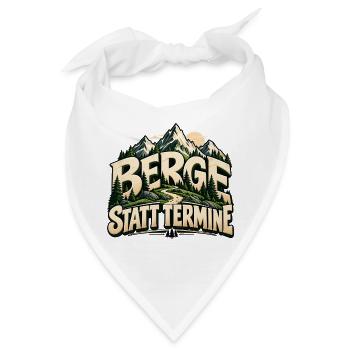 Berge statt Termine Geschenkidee für Naturfreunde - Bandana - Weiß - Vorne