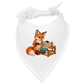 Fuchs webt am Gatterkamm - Bandana - Weiß - Vorne